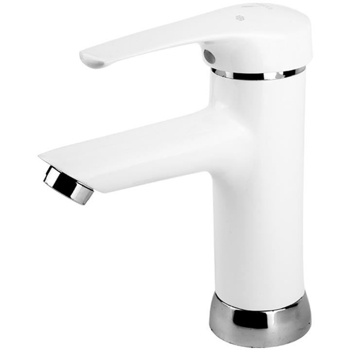 شیر روشویی کسری مدل آبتین سفید Kasra white abtin basin mixer